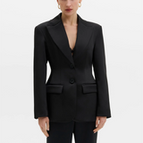 Malina Ella Tailored Peplum Blazer - Black