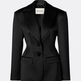 Malina Ella Tailored Peplum Blazer - Black