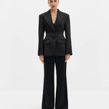 Malina Ella Tailored Peplum Blazer - Black