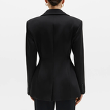 Malina Ella Tailored Peplum Blazer - Black