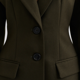 Malina Ella Tailored Peplum Blazer - Olive