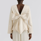 Malina Elna Bow Detailed Top - Vanilla
