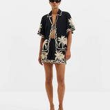 Malina Fenya Embroidered Shorts - Black