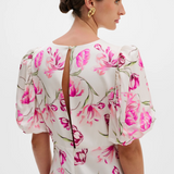 Malina Freja Pouf Sleeve Maxi Dress - Tulip Pink