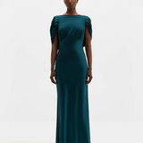 Malina Louise Draped Back Maxi Dress - Teal