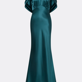 Malina Louise Draped Back Maxi Dress - Teal