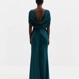 Malina Louise Draped Back Maxi Dress - Teal