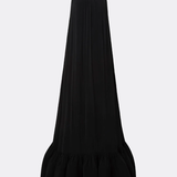 Malina Lykke Halterneck Ruffled Maxi Dress - Black