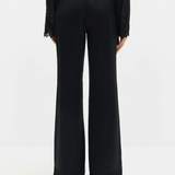 Malina Marine Satin Lace Hem Trousers - Black