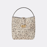 Malina Monogram Leather Bucket Bag - Shaded Dot