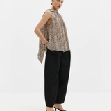 Malina Olivia Sleeveless Scarf Detail Top - Shaded Dot