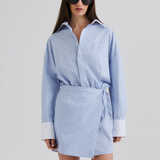 Malina Portea Mini Dress - Light Blue Stripe