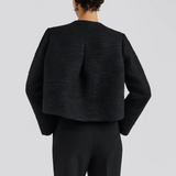 Malina Ruthie Cropped Boucle Blazer - Black