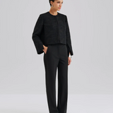 Malina Ruthie Cropped Boucle Blazer - Black