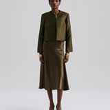 Malina Ruthie Cropped Long Sleeve Blouse - Olive