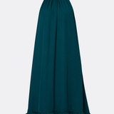 Malina Sabrina Halterneck Ruffled Midi Dress - Teal