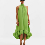 Malina Sabrina Midi Dress - Lime