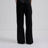 Malina Sarah Elastic Waist Satin Pants - Black