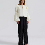 Malina Sarah Elastic Waist Satin Pants - Black