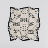 Malina Silk Twill Scarf - Monogram Cream