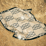 Malina Silk Twill Scarf - Monogram Cream