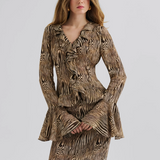 Malina Suzie Sheer Frill Blouse - Moire