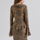 Malina Suzie Sheer Frill Blouse - Moire