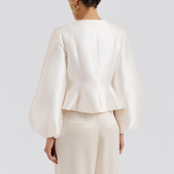 Malina Vendela Balloon Sleeve Blouse - Ivory