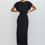 Matteau Bias Midi Tee Dress - Black