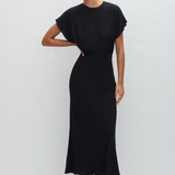 Matteau Bias Midi Tee Dress - Black