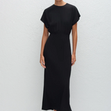 Matteau Bias Midi Tee Dress - Black