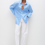 Matteau Classic Stripe Shirt - Capri Stripe