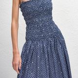 Matteau Shirred Drop Waist Dress - Bluebell