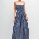 Matteau Shirred Drop Waist Dress - Bluebell