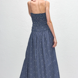 Matteau Shirred Drop Waist Dress - Bluebell