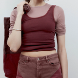 Nagnata Avika Wool Tank - Mulberry