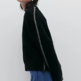 Nagnata Brushed Alpaca Cardigan - Black