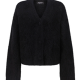 Nagnata Brushed Alpaca Cardigan - Black