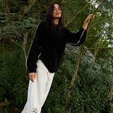 Nagnata Brushed Alpaca Sweater - Black