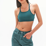 Nagnata Cross Back Wool Bralet - Kelp