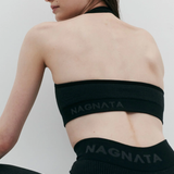 Nagnata Halter Wool Bralet - Obsidian