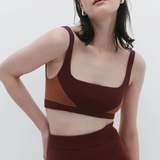 Nagnata Organic Colour Block Bralet - Mulberry