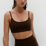 Nagnata Textured Ballet Wool Bralet - Bark