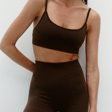 Nagnata Textured Ballet Wool Bralet - Bark