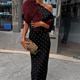 Never Fully Dressed Black Tilly Dress with Gold Fleck