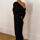 Never Fully Dressed Black Tilly Dress with Gold Fleck