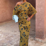 Never Fully Dressed Olive Blurred Leopard Tilly Dress