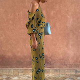 Never Fully Dressed Olive Blurred Leopard Tilly Dress