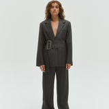 One Of Others Margot Blazer - Grey Pinstripe