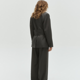 One Of Others Margot Blazer - Grey Pinstripe